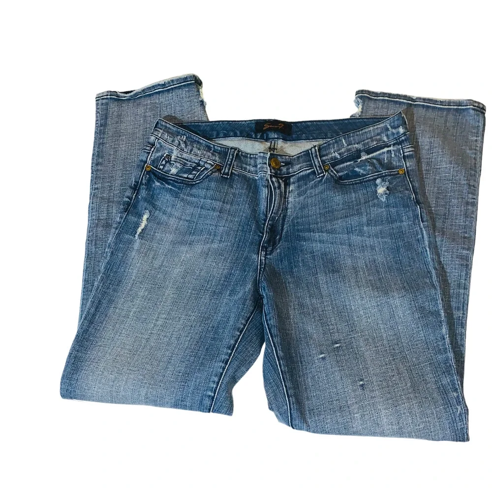 Seven7 Women Jeans distressed size 12 - Picture 2 of 9